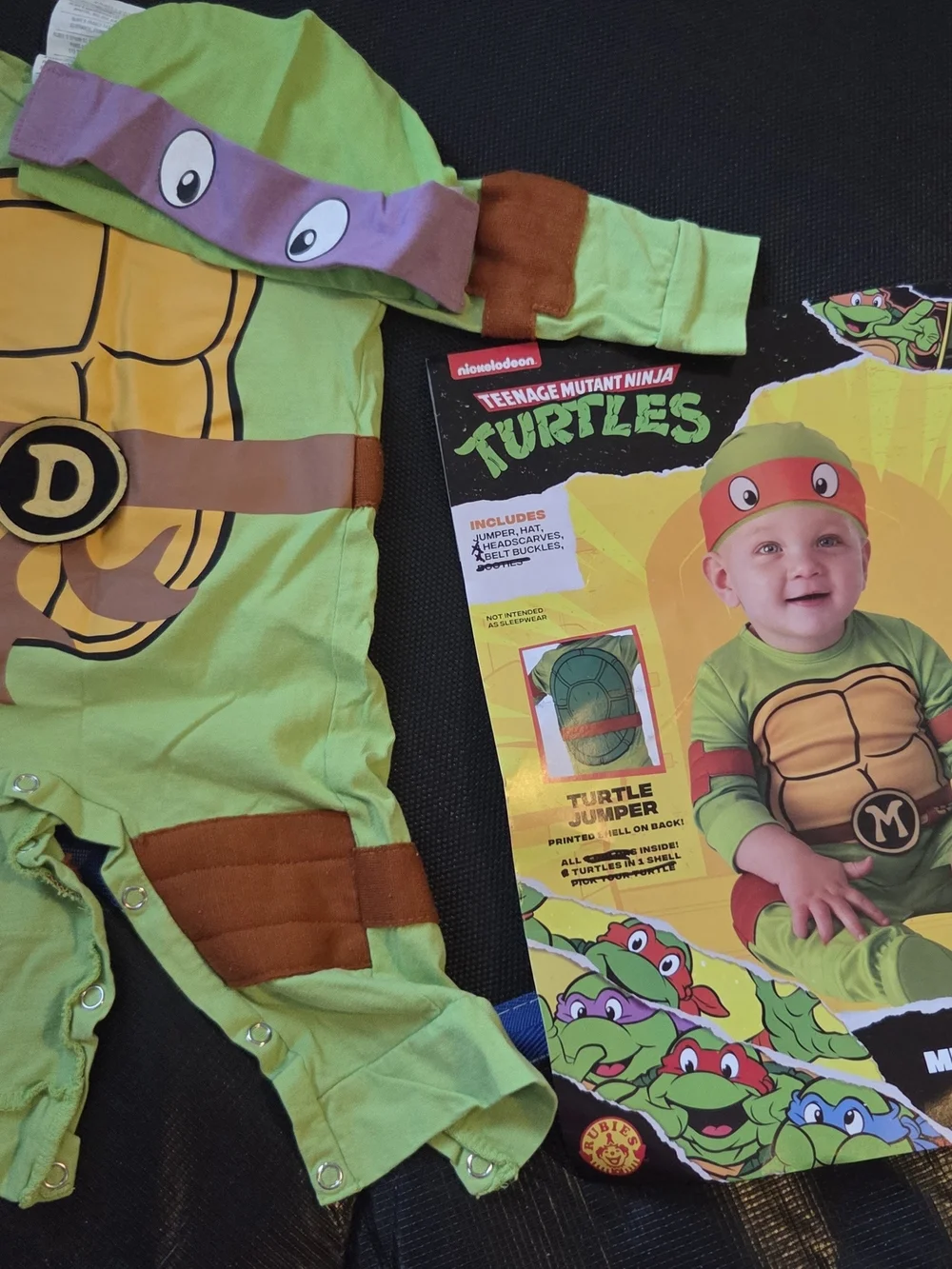 Nickelodeon Teenage Mutant Ninja Turtles Green Donatello 6 To 12  Infant Costume